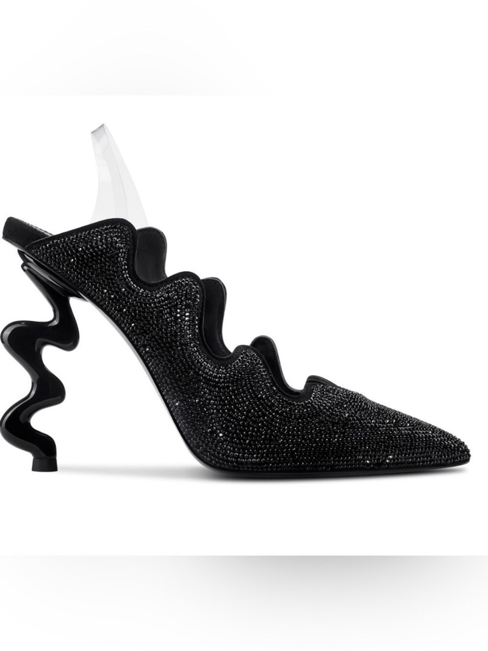 Jennifer Le HEAT EMBOSSED AUSTRIAN CRYSTAL SLINGBACK PUMP